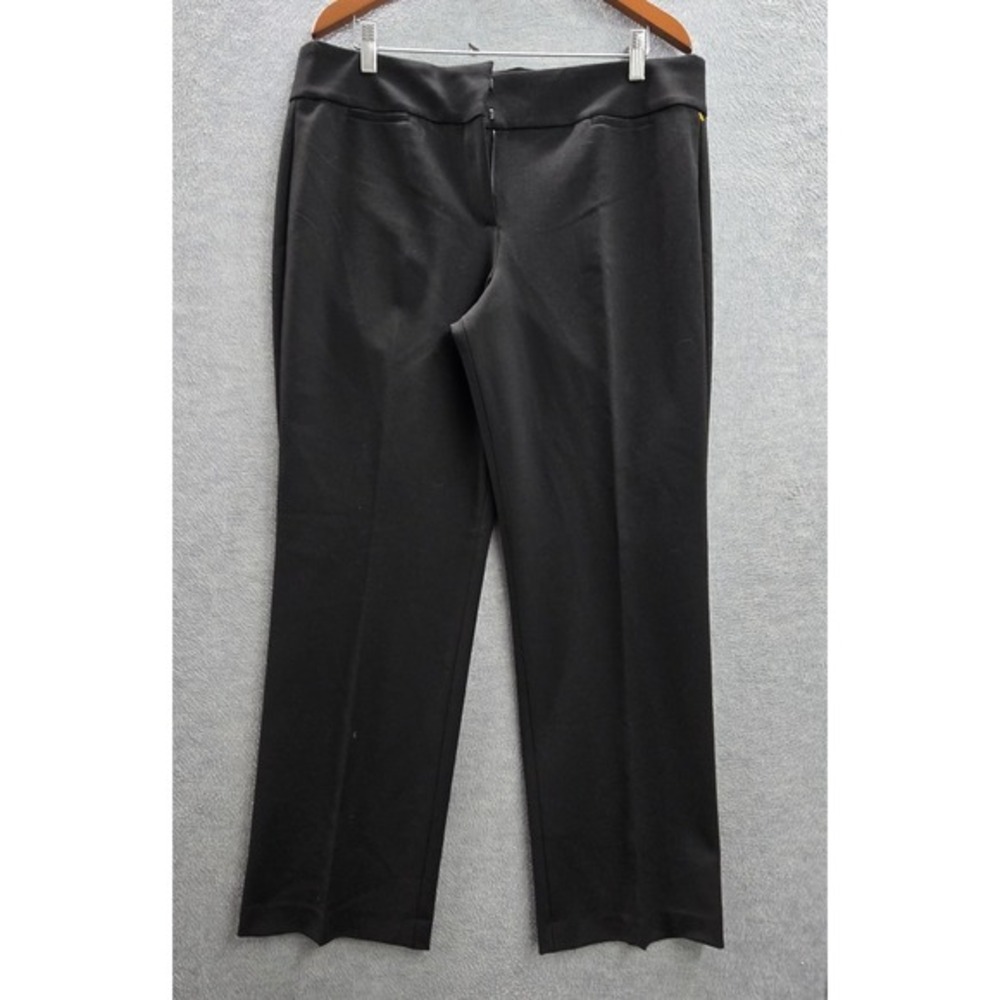 Talbots Women Pants 16 Black Dress Signature Straight Leg NWT
